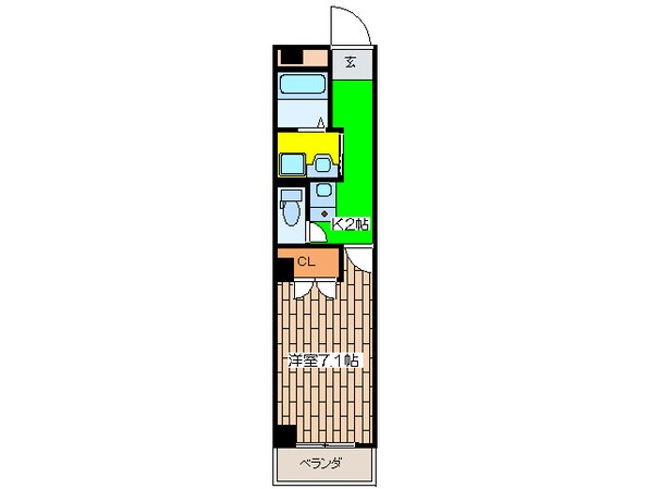 エスペランサ谷町の物件間取画像